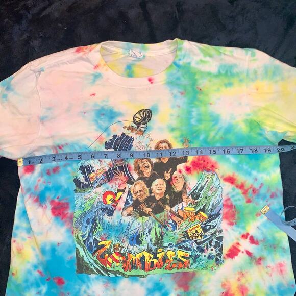 ZOMBIES RARE TIE DYE BAND CONCERT TEE - Picture 3 of 7